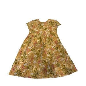 Old Navy Short Sleeve Dress Yellow Floral Dress Size 5T EUC